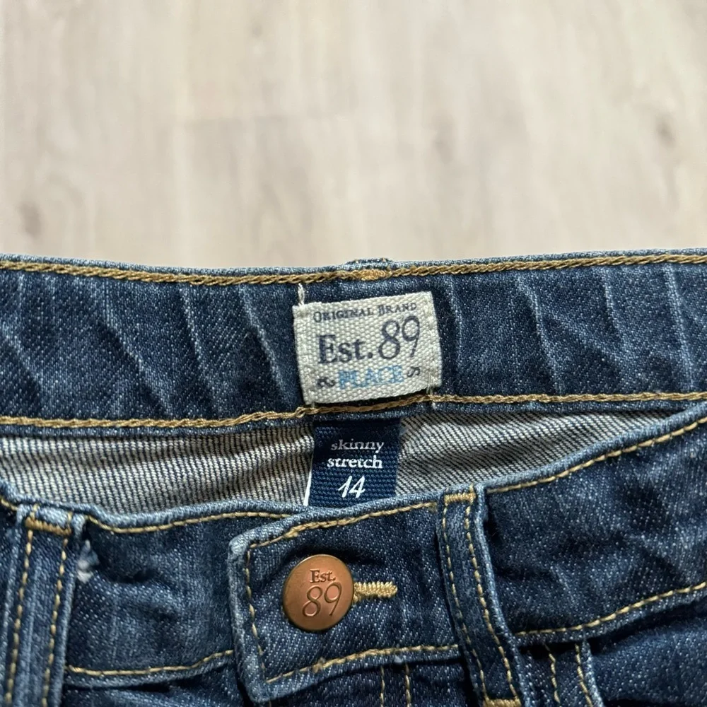 Kids The Children's Place Girls Dark Wash Skinny Stretch Denim Jeans 14 XL